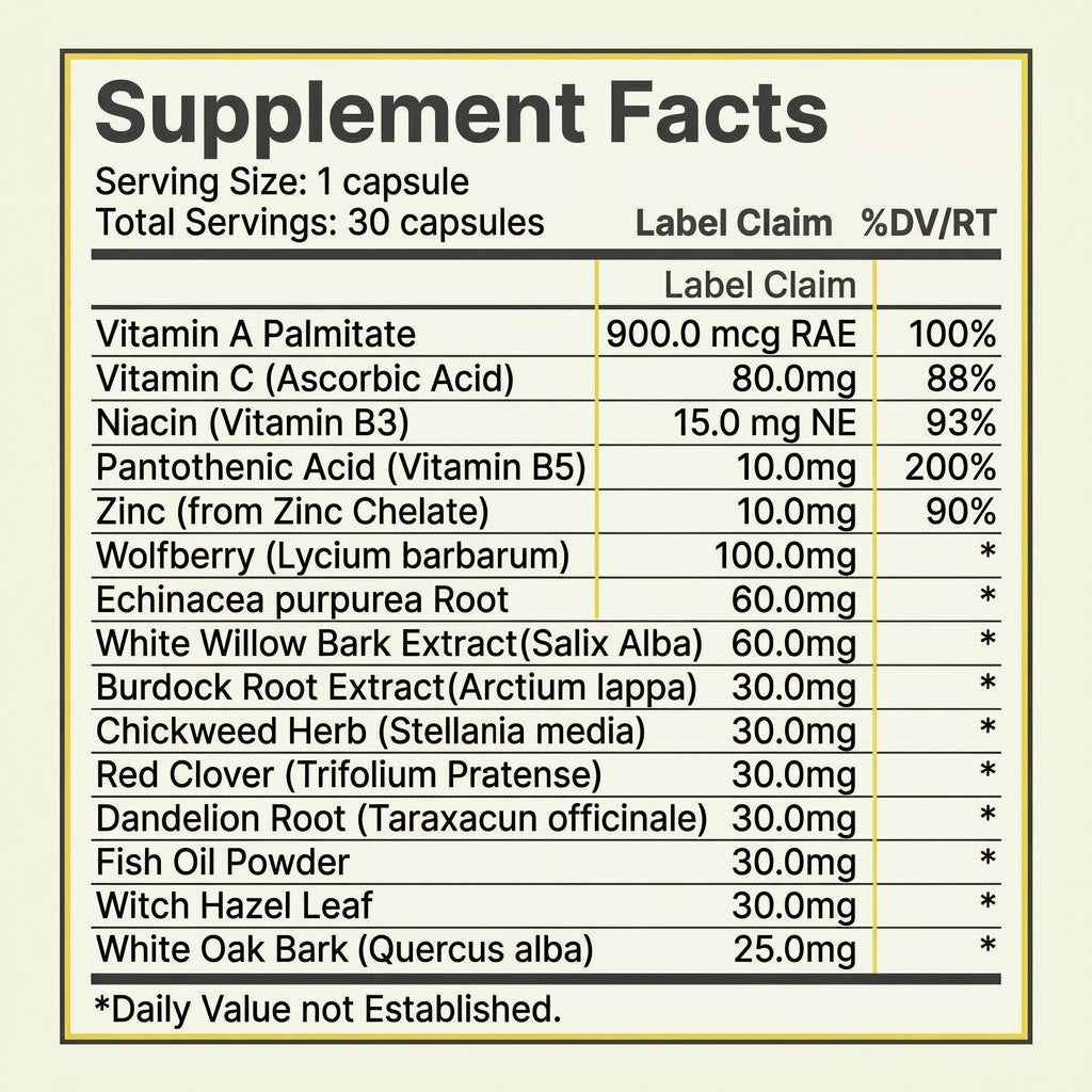 Acne support capsules