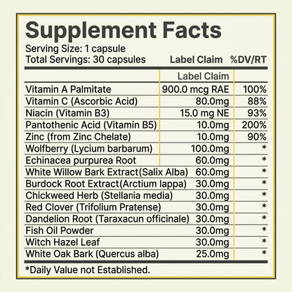 Acne support capsules